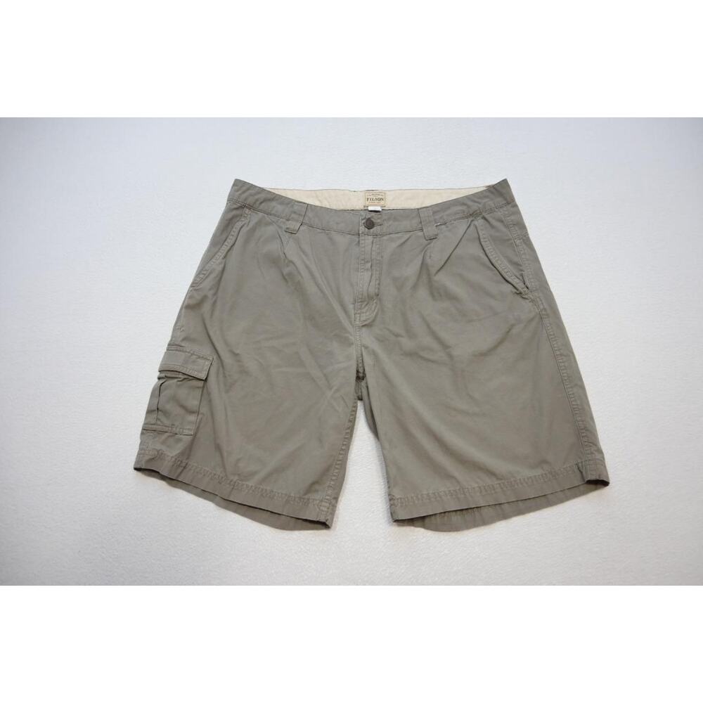 Filson Khaki Camp Cargo Shorts Hunting Hiking Gray Flat Womens Size‎ 14